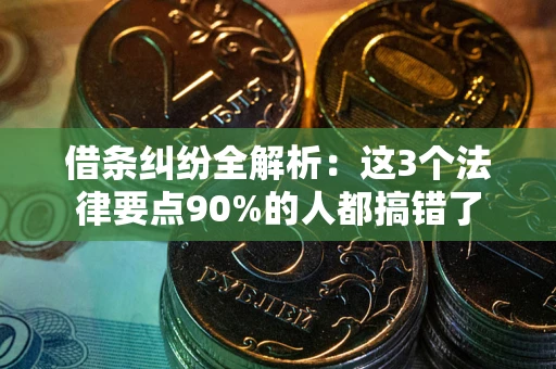 武汉借条纠纷全解析：这3个法律要点90%的人都搞错了