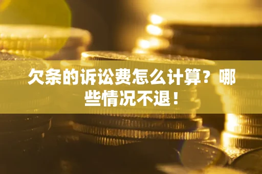 武汉欠条的诉讼费怎么计算?哪些情况不退! 武汉欠条的诉讼费怎么计算?哪些情况不退!