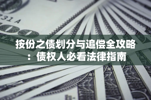 武汉按份之债划分与追偿全攻略：债权人必看法律指南