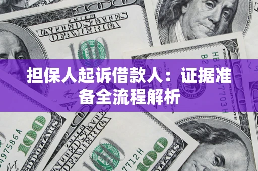 武汉担保人起诉借款人：证据准备全流程解析