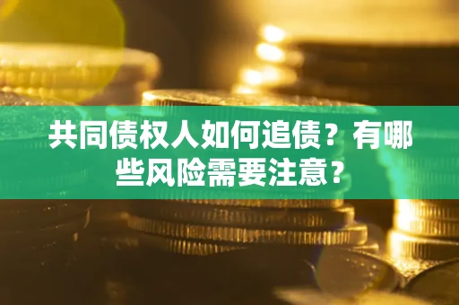 武汉共同债权人如何追债？有哪些风险需要注意？