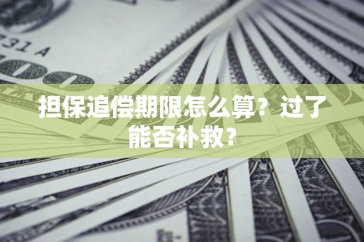 武汉担保追偿期限怎么算？过了能否补救？